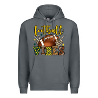 Rock Football vibes yellow and green team color Premium Hoodie - HowdyJamesFarm