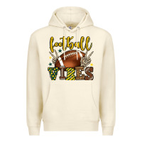 Sandshell Football vibes yellow and green team color Premium Hoodie - HowdyJamesFarm