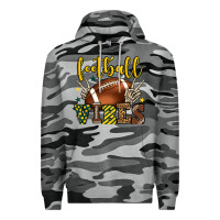 Slate Camo Football vibes yellow and green team color Premium Hoodie - HowdyJamesFarm