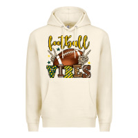 Football Vibes Yellow And Green Team Color Premium Hoodie | Teevron