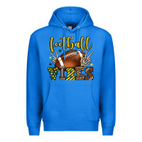True Royal Football vibes yellow and green team color Premium Hoodie - HowdyJamesFarm