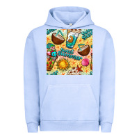 Pigment Grape Ice sweet summer coffee cups with colorful leopard and sea stars seamless  Urban Hoodie - BundleAndBundleShop