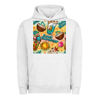 Pigment Lunar Rock sweet summer coffee cups with colorful leopard and sea stars seamless  Urban Hoodie - BundleAndBundleShop