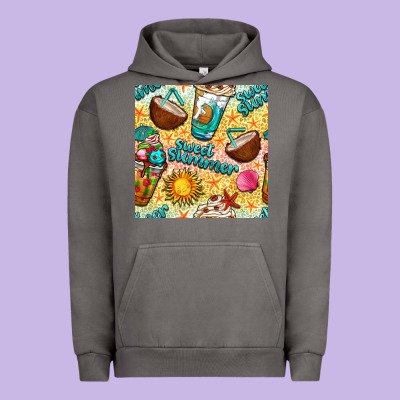 Sweet Summer Coffee Cups With Colorful Leopard And Sea Stars Seamless  Urban Hoodie Designed By Bundleandbundleshop