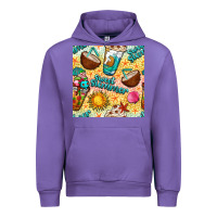 Tulip sweet summer coffee cups with colorful leopard and sea stars seamless  Urban Hoodie - BundleAndBundleShop