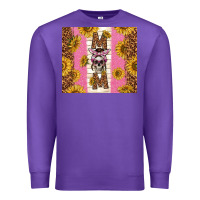 Purple skull mom sunflowers Premium Sweatshirt - TumblerDesignByShophia