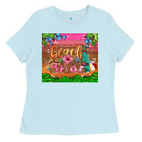 Baby Blue beach babe Ladies Tee - HRA Design Shop