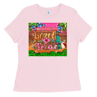 Bubblegum Pink beach babe Ladies Tee - HRA Design Shop