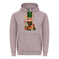 Vintage Zinc Christmas Nutcracker Vintage Hoodie - NancyCooperArtShop