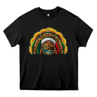 Black mexico sunflower rainbow Heavy Core Tee - HRA Design Shop
