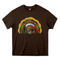 Chocolate Brown mexico sunflower rainbow Heavy Core Tee - HRA Design Shop