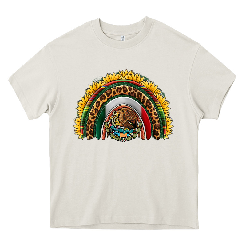 Mexico Sunflower Rainbow Heavy Core Tee by HRA Design Shop | Teevron