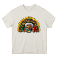 Cream mexico sunflower rainbow Heavy Core Tee - HRA Design Shop