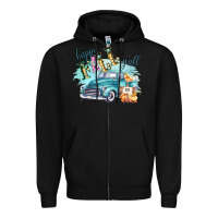 Black Happy Fall YALL Pumpkin Truck Shirt Zipper Hoodie - Bettercallsaul
