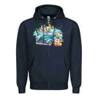 Navy Happy Fall YALL Pumpkin Truck Shirt Zipper Hoodie - Bettercallsaul