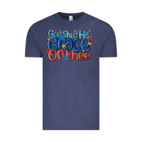 Vintage Denim god shed his grace on the thee Vintage Tee - MaliasSmallBusiness