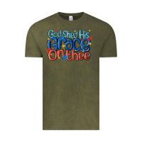 Vintage Olive god shed his grace on the thee Vintage Tee - MaliasSmallBusiness