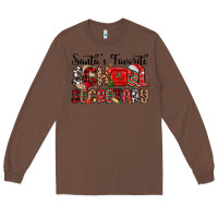 Chestnut santa s favorite coffee school secretary Long Sleeve Tee - MaliasSmallBusiness