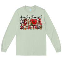 Matcha santa s favorite coffee school secretary Long Sleeve Tee - MaliasSmallBusiness