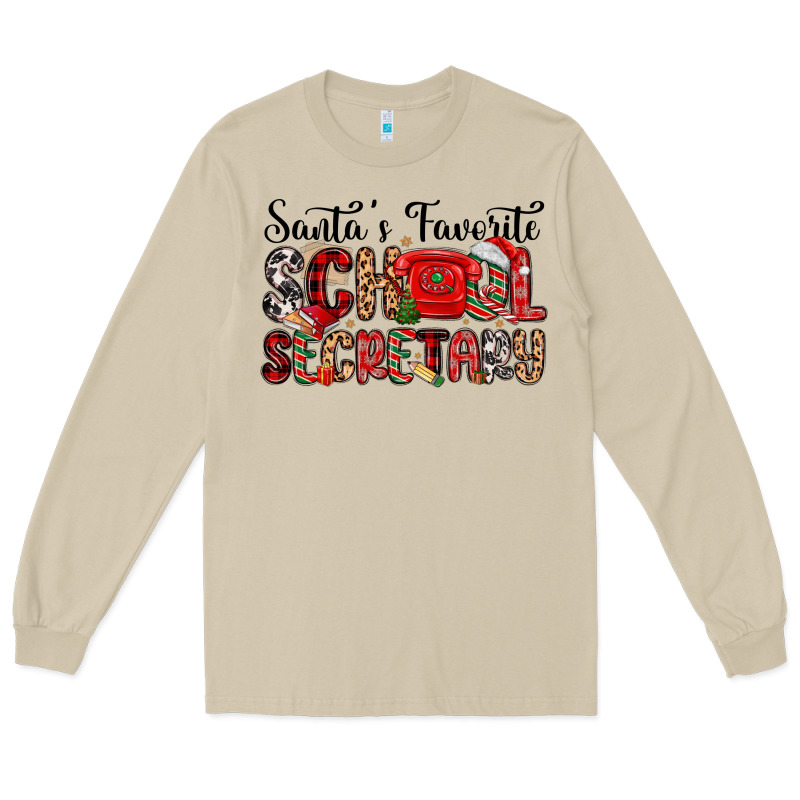 Santa S Favorite Coffee School Secretary Long Sleeve Tee by MaliasSmallBusiness | Teevron