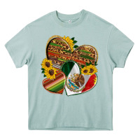 Arona mexico heart and sunflower Heavy Core Tee - HRA Design Shop