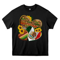 Mexico Heart And Sunflower Heavy Core Tee | Teevron
