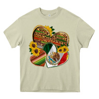 Mossy mexico heart and sunflower Heavy Core Tee - HRA Design Shop