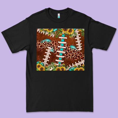 Football Leopard Gemstone Sunflower Premium Tee Designed By Jahusdesignshop