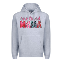 Heather Grey one loved mama Premium Hoodie - JahusDesignShop