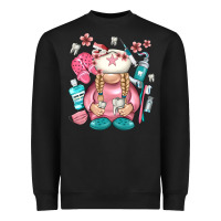 Black dentist gnome Heavyweight Sweatshirt - NancyCooperArtShop