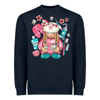 Navy dentist gnome Heavyweight Sweatshirt - NancyCooperArtShop