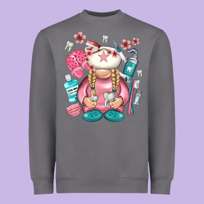 Dentist Gnome Heavyweight Sweatshirt Designed By Nancycooperartshop