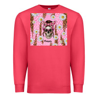 Cardinal skull mom pink glitter with daisy Premium Sweatshirt - TumblerDesignByShophia