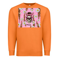 Carrot skull mom pink glitter with daisy Premium Sweatshirt - TumblerDesignByShophia