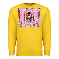 Lemon skull mom pink glitter with daisy Premium Sweatshirt - TumblerDesignByShophia