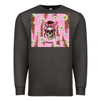 Smoke skull mom pink glitter with daisy Premium Sweatshirt - TumblerDesignByShophia