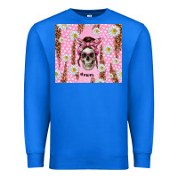 True Royal skull mom pink glitter with daisy Premium Sweatshirt - TumblerDesignByShophia
