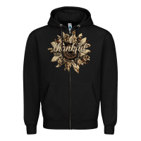 Black Thankful Sunflower Zipper Hoodie - Bettercallsaul