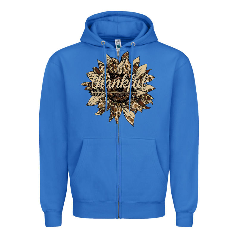Thankful Sunflower Zipper Hoodie by Bettercallsaul | Teevron