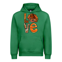 Emerald thanksgiving with turkey love bbs Urban Hoodie - BundleAndBundleShop