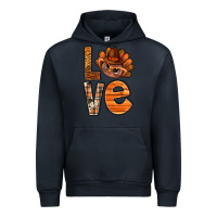 Navy thanksgiving with turkey love bbs Urban Hoodie - BundleAndBundleShop