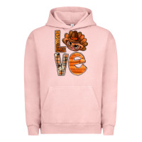 Pigment Salmon thanksgiving with turkey love bbs Urban Hoodie - BundleAndBundleShop