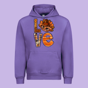 Thanksgiving With Turkey Love Bbs Urban Hoodie Designed By Bundleandbundleshop