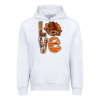 White thanksgiving with turkey love bbs Urban Hoodie - BundleAndBundleShop