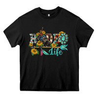 Black western rodeo bullfighter  life turquoise's gemstones arrow sunflowers Heavy Core Tee - BarkalooDesign