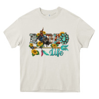 Cream western rodeo bullfighter  life turquoise's gemstones arrow sunflowers Heavy Core Tee - BarkalooDesign