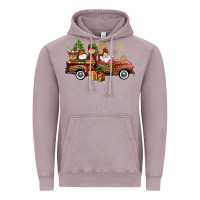 Vintage Zinc Christmas Truck Elf Santa snowman reindeer Vintage Hoodie - NancyCooperArtShop