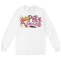 White pre k princess Long Sleeve Tee - NancyCooperArtShop