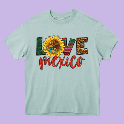 Love Mexico Heavy Core Tee Designed By Hra Design Shop
