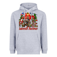Heather Grey Army Christmas Home Sweet Home Heavyweight Hoodie - HowdyJamesFarm
